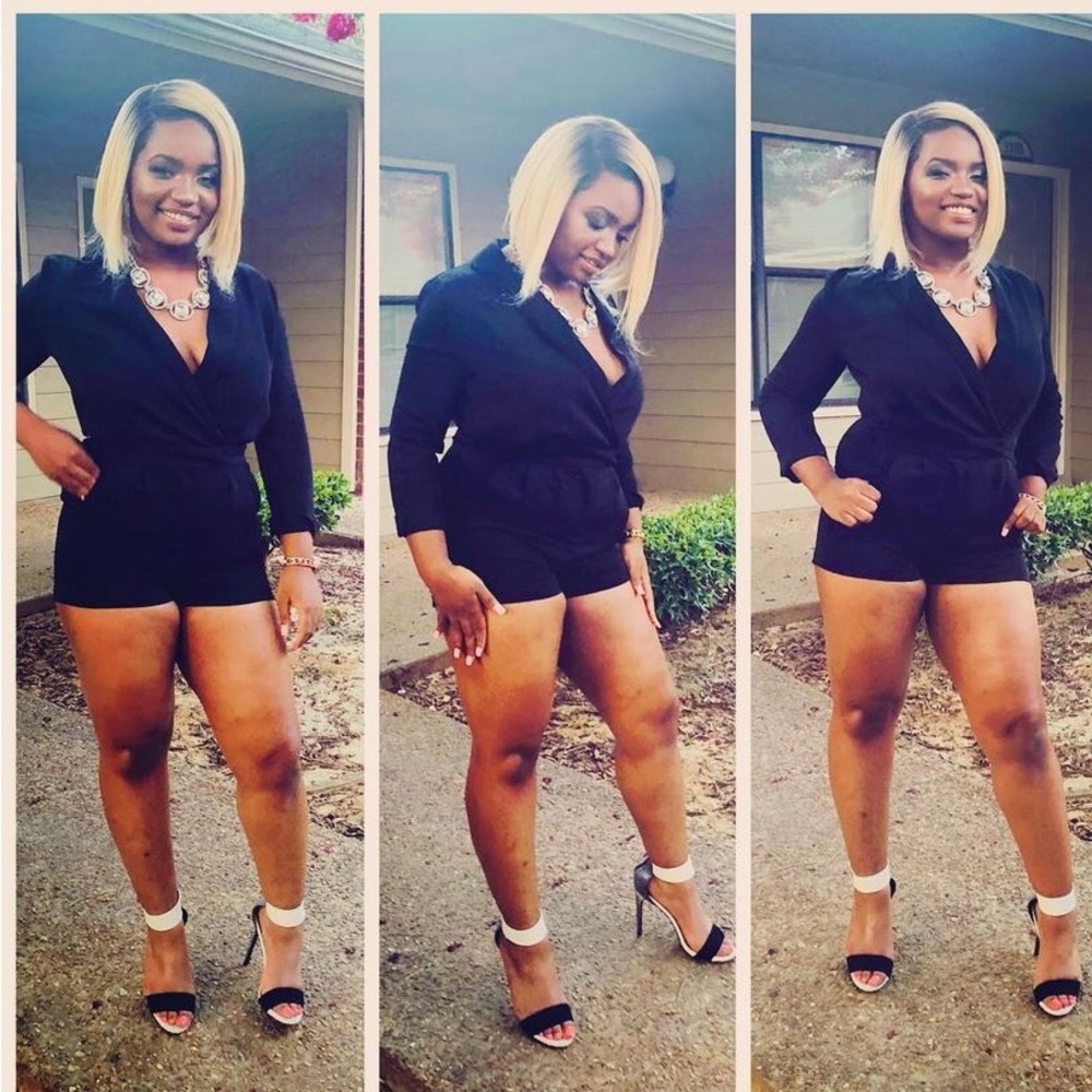 Black romper set/ size medium
